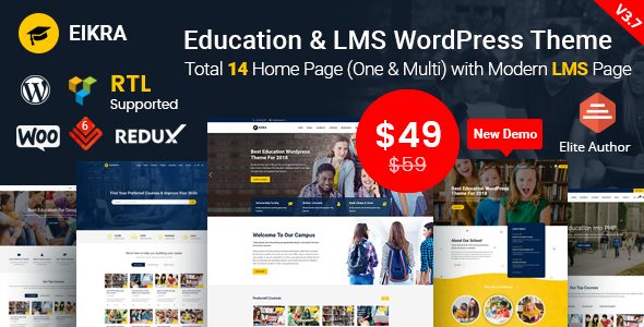 Eikra Education v3.8.1 – Education WordPress Theme