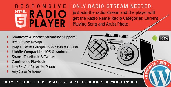 Radio Player Shoutcast & Icecast v3.3.2
