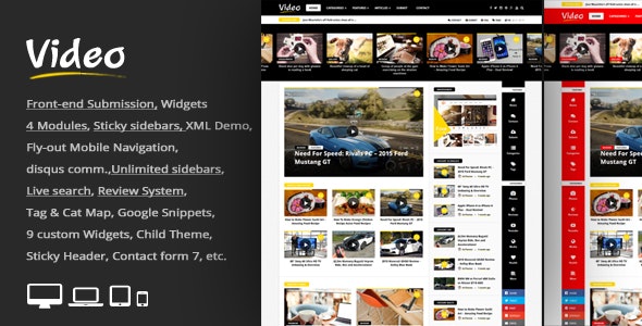 Video News v3.1 – WordPress Magazine / Newspaper Theme