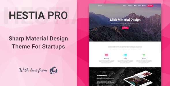 Hestia Pro v2.5.5 – Sharp Material Design Theme For Startups