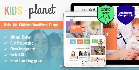Kids Planet v2.2.3 – A Multipurpose Children WordPress Theme for Kindergarten and Playgroup