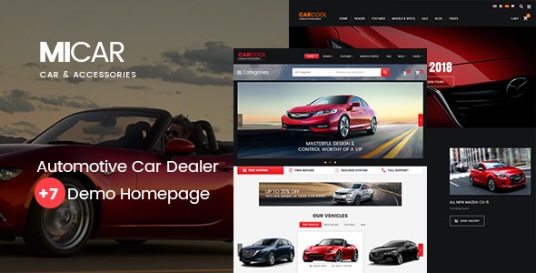 Micar v2.3 – Auto Dealer RTL WooCommerce WordPress Theme