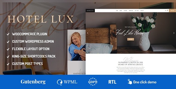 Hotel Lux v1.1.3 – Resort & Hotel WordPress Theme