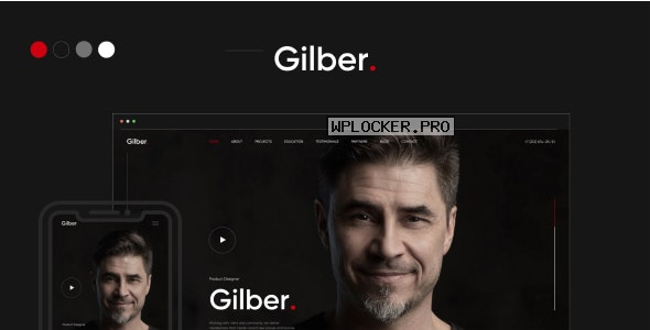 Gilber v1.0.0 – Personal CV/Resume WordPress Theme