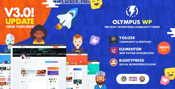 Olympus v3.9.9 – Powerful BuddyPress Theme for Social Networking