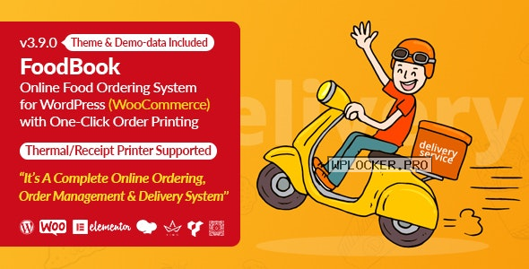 FoodBook v3.9.0 – Online Food Ordering System for WordPress with One-Click Order Printing