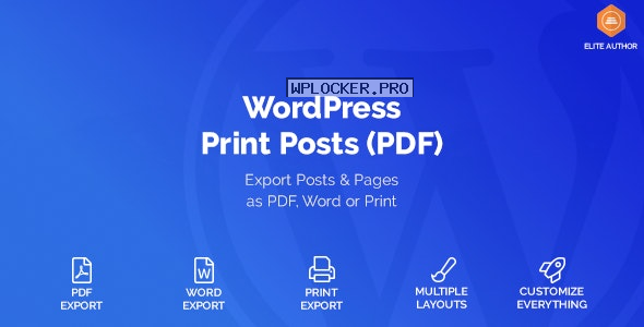 WordPress Print Posts & Pages (PDF) v1.5.6