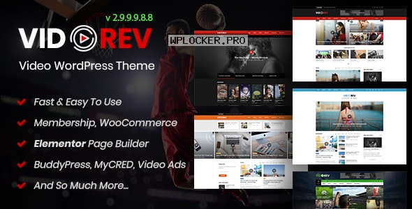 VidoRev v2.9.9.9.8.8 – Video WordPress Theme