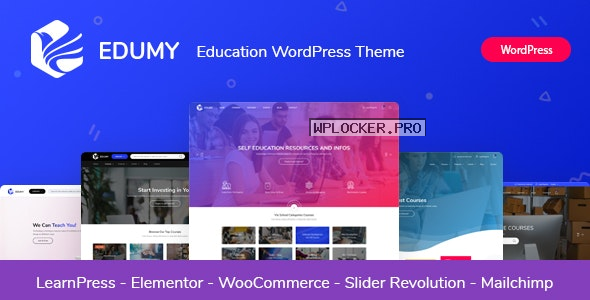 Edumy v1.2.3 – LMS Online Education Course WordPress Theme