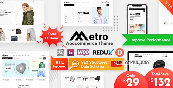 Metro v1.8.6 – Minimal WooCommerce WordPress Theme