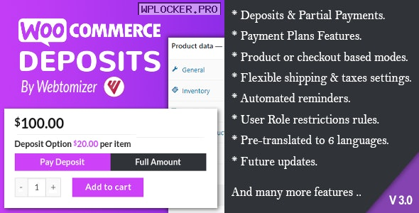 WooCommerce Deposits v3.1.6 – Partial Payments Plugin