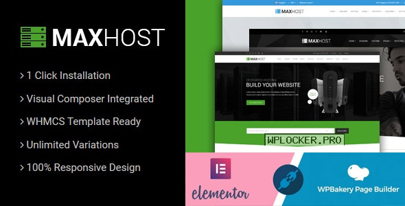 MaxHost v7.6.1 – Web Hosting, WHMCS and Corporate Business WordPress Theme with WooCommerce