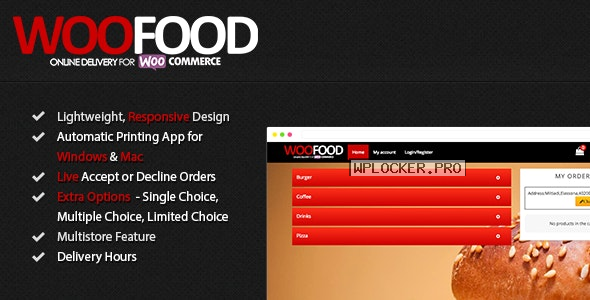 WooFood v2.6.5 – Food Ordering (Delivery/Pickup) Plugin for WooCommerce & Automatic Order Printing