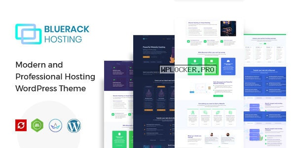 Bluerack v2.0 – Modern Hosting WordPress Theme