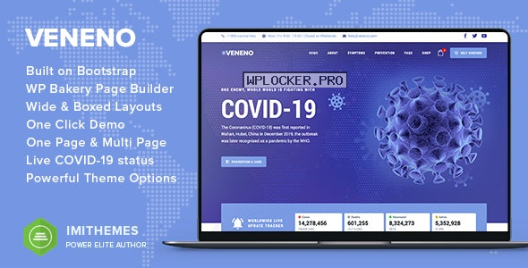 Veneno v1.8 – Coronavirus Information WordPress Theme