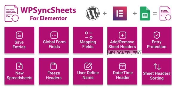 ElementorSheets v4.1 – Elementor Pro Form Google Spreadsheet Addon