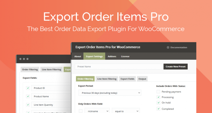Export Order Items Pro for WooCommerce v2.1.11