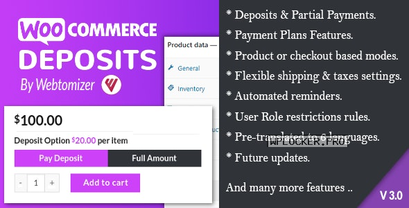 WooCommerce Deposits v4.0.0 – Partial Payments Plugin