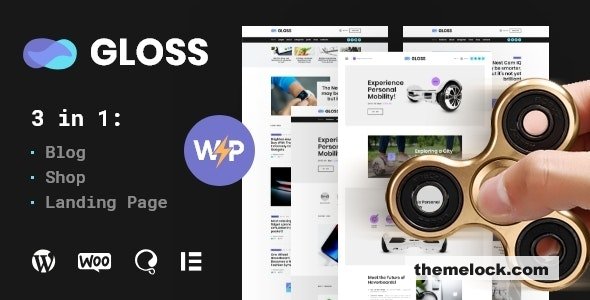 Gloss v1.0.5 – Viral News Magazine WordPress Blog Theme + Shop
