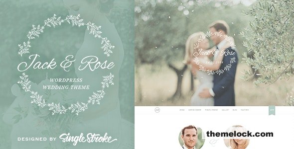 Jack & Rose v1.5.9 – A Whimsical WordPress Wedding Theme
