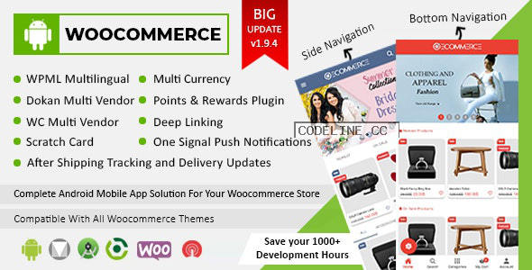 Android Woocommerce v1.9.4 – Universal Native Android Ecommerce / Store Full Mobile Application