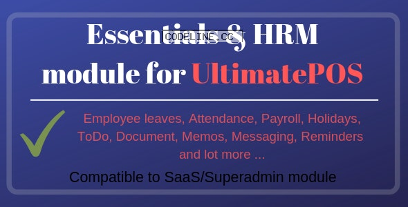Essentials & HRM (Human resource management) v3.0 – Module for UltimatePOS