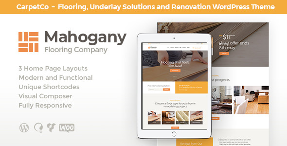 Mahogany v1.1.3 – Flooring Company WordPress Theme