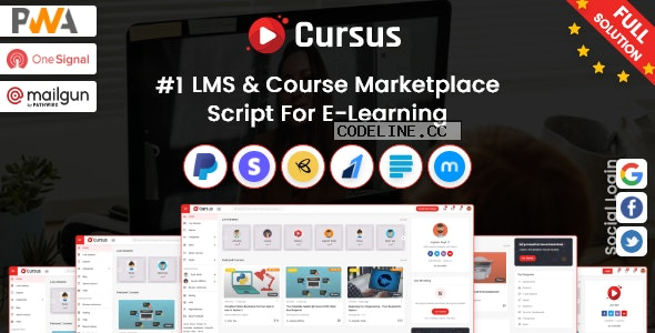 Cursus v1.3.6 – LMS & Online Courses Marketplace Script Full Solution