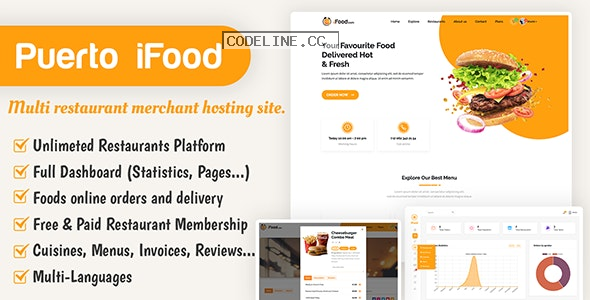 iFood v1.1 – multi restaurant merchant hosting site SAAS