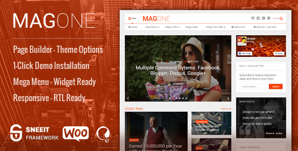 MagOne v8.1 – Newspaper & Magazine WordPress Theme