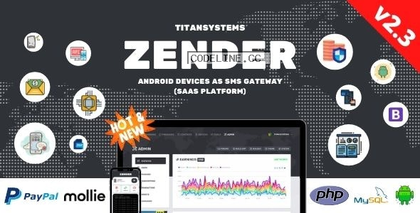 Zender v2.3.6 – Android Mobile Devices as SMS Gateway (SaaS Platform)