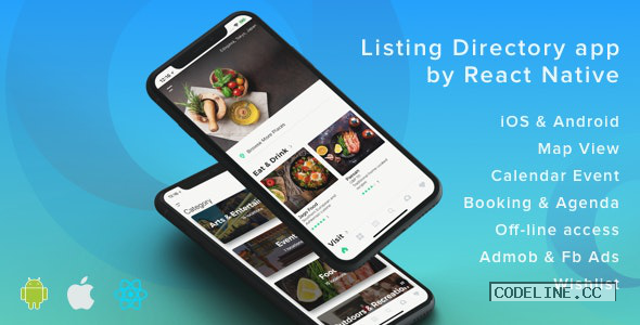 ListApp v1.8.0 – Listing Directory mobile app by React Native (Expo version)
