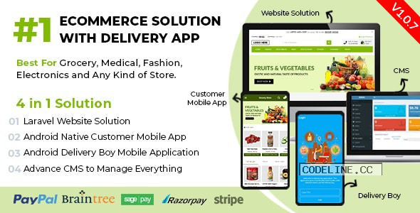 Ecommerce Solution with Delivery App For Grocery v1.0.7