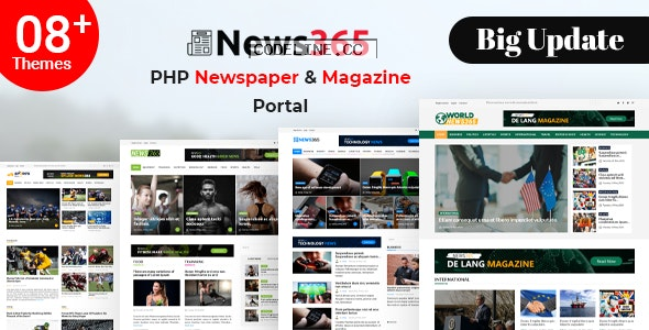 News365 v7 – PHP Newspaper Script Magazine Blog with Video Newspaper