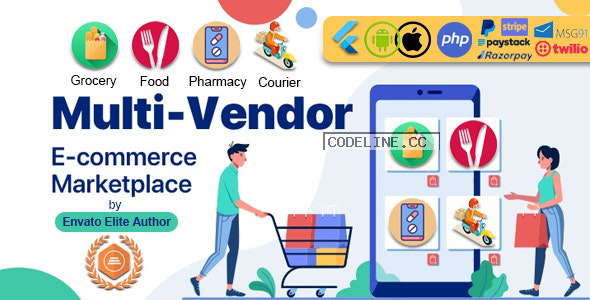 GoMarket v1.0 – Food, Grocery, Pharmacy & Courier Delivery App | Multi-Vendor Marketplace
