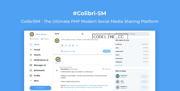 ColibriSM v1.2.0 – The Ultimate PHP Modern Social Media Sharing Platform