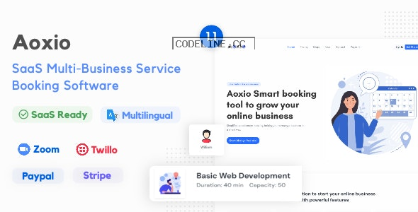 Aoxio v1.1 – SaaS Multi-Business Service Booking Software