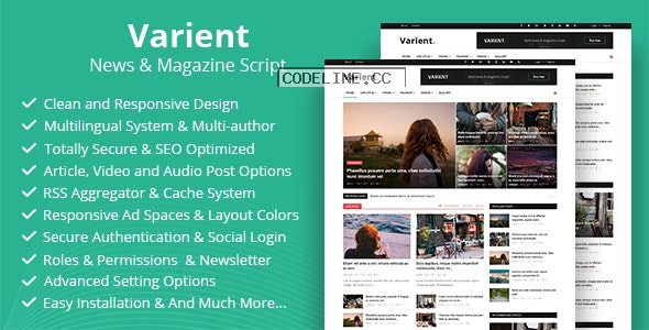 Varient v1.9 – News & Magazine Script