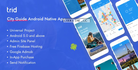 Trid v7 – City Travel Guide Android Native with Admin Panel, Firebase