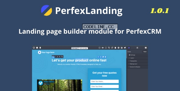 PerfexLanding v1.0.1 – LandingPage builder for PerfexCRM