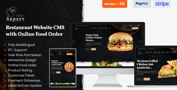 Superv v1.4 – Restaurant Website Management with QR Code Menu