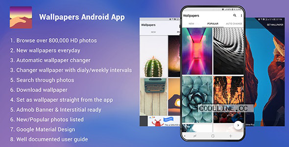 Wallpapers Android App v0.0.2 – Admob Ready