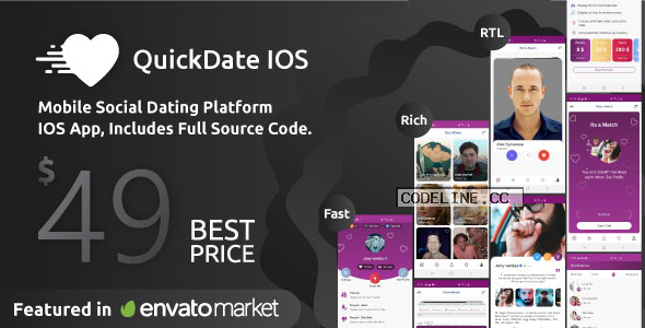 QuickDate IOS v1.7 – Mobile Social Dating Platform Application