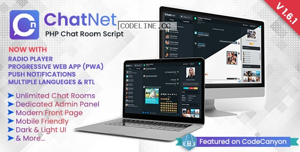 ChatNet v1.6.1 – PHP Chat Room & Private Chat Script