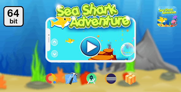 Sea Shark Adventure 64 bit v1.0 – Android IOS With Admob