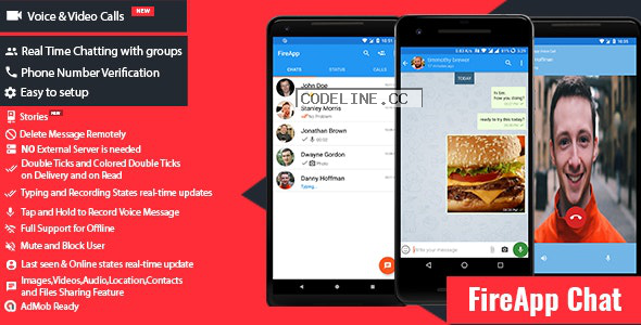 FireApp Chat v1.3.1 – Android Chatting App with Groups Inspired by WhatsApp