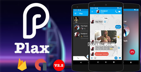 Plax v2.2 – Android Chat App with Voice/Video Calls