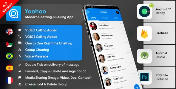 YooHoo v7.0 – Android Chatting App with Voice/Video Calls