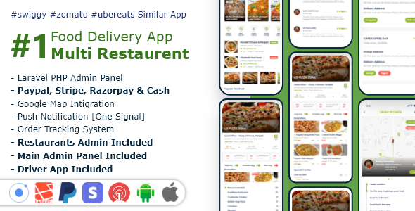 Food, Grocery, Meat Delivery Mobile App with Admin Panel v2.0.0