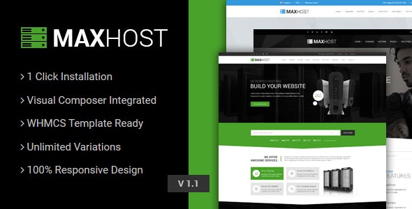 MaxHost v8.5.1 – Web Hosting, WHMCS and Corporate Business WordPress Theme with WooCommerce
